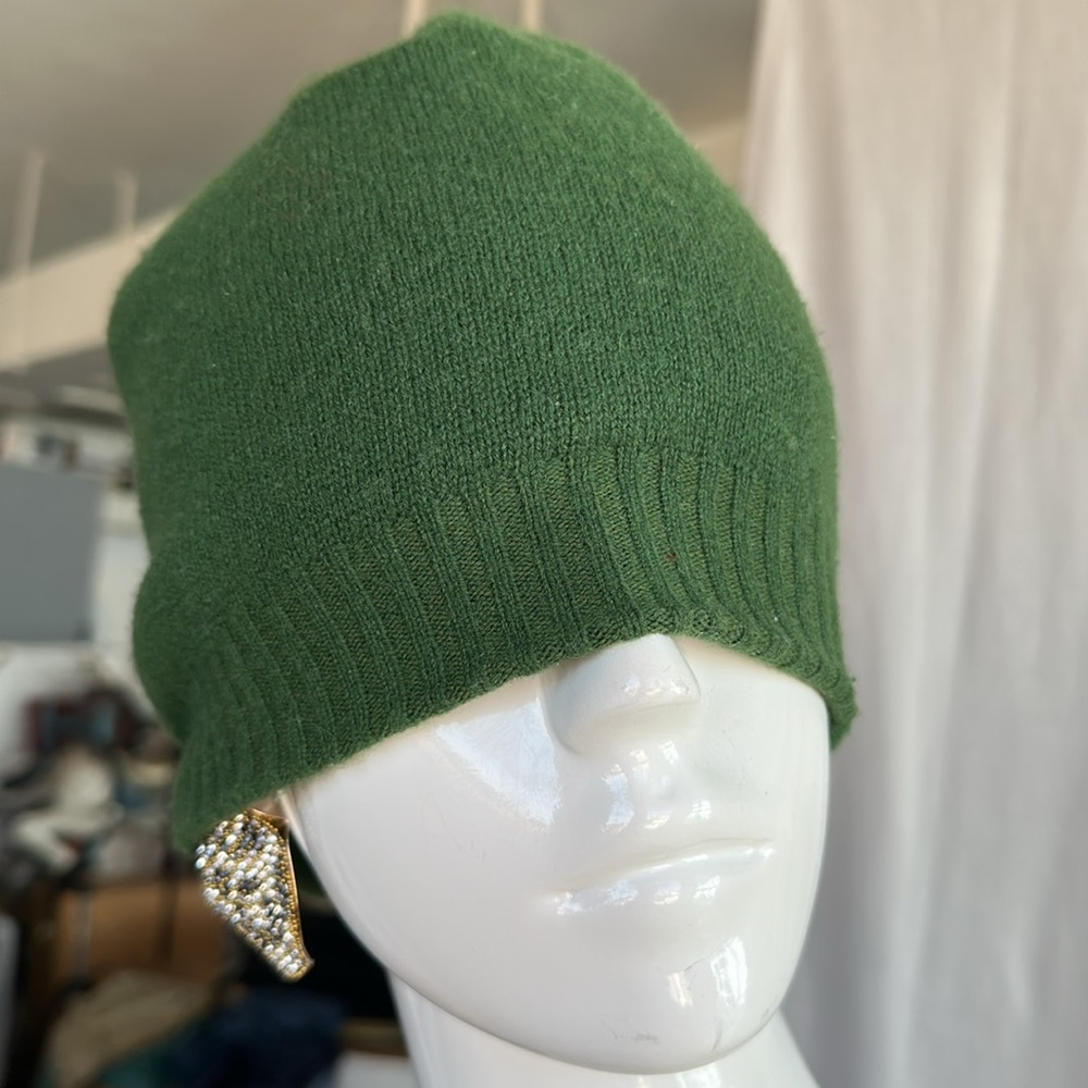 Vince Two Layer Cashmeree hat Knit beanie Green Grass Unisex